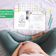 Boho Animals Pregnancy Journal Ring Binder Plain Ruling Memory Book