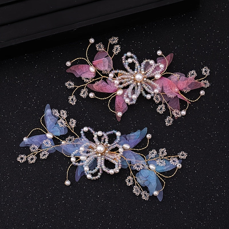 Romantic Flower Mini Hair Clip Wedding Bridal Hair Pin
