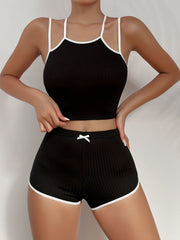 Halter Cami Top & Shorts Pajama Set