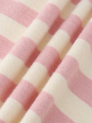 Girls' Stripe & Embroidered Knit Sweater Pullovers