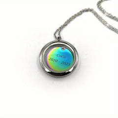 Personalized Pet Memorial Pendant with Screw Cap - Engrave Name Plate