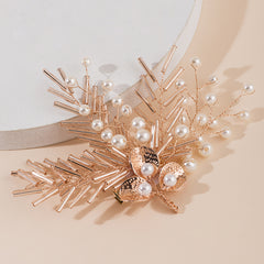 Rose Faux Pearl Hair Clip Wedding Hairpin Barrette Hair Ac