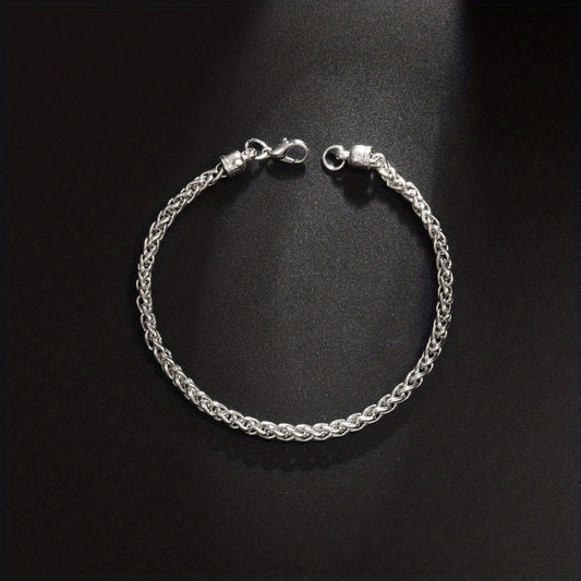 Men's Dragon Claw Buckle Silver Chain Bracelet Gift