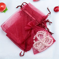 10pcs Organza Bags 4x6 Inches Clear Drawstring Gift Bags