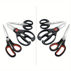 3-Pack Stainless Steel Multifunctional Scissors for Chicken Bones and Food