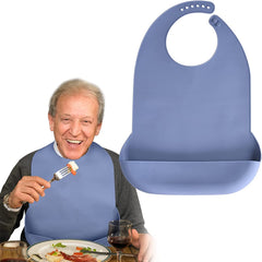 Kitchen Adult Bibs Silicone with Crumb Catcher