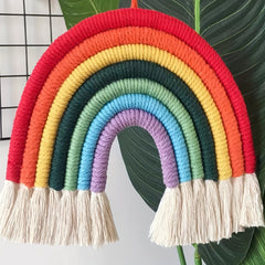 Rainbow Tassel Garland Macrame Wall Hanging Bohemian Decoration