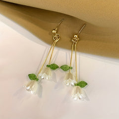 Ethnic Style Lily Of The Valley Pendant Earrings Alloy Jewelry