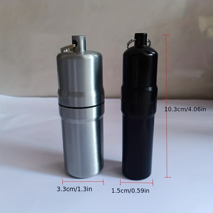 Metal Cigarette Can Waterproof Key Ring Outdoor Portable Sealed Cigarette Can