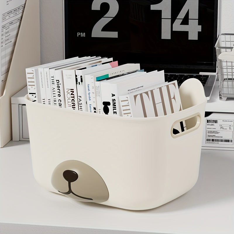 3pcs Office Storage Organizer Plastic Bin Basket