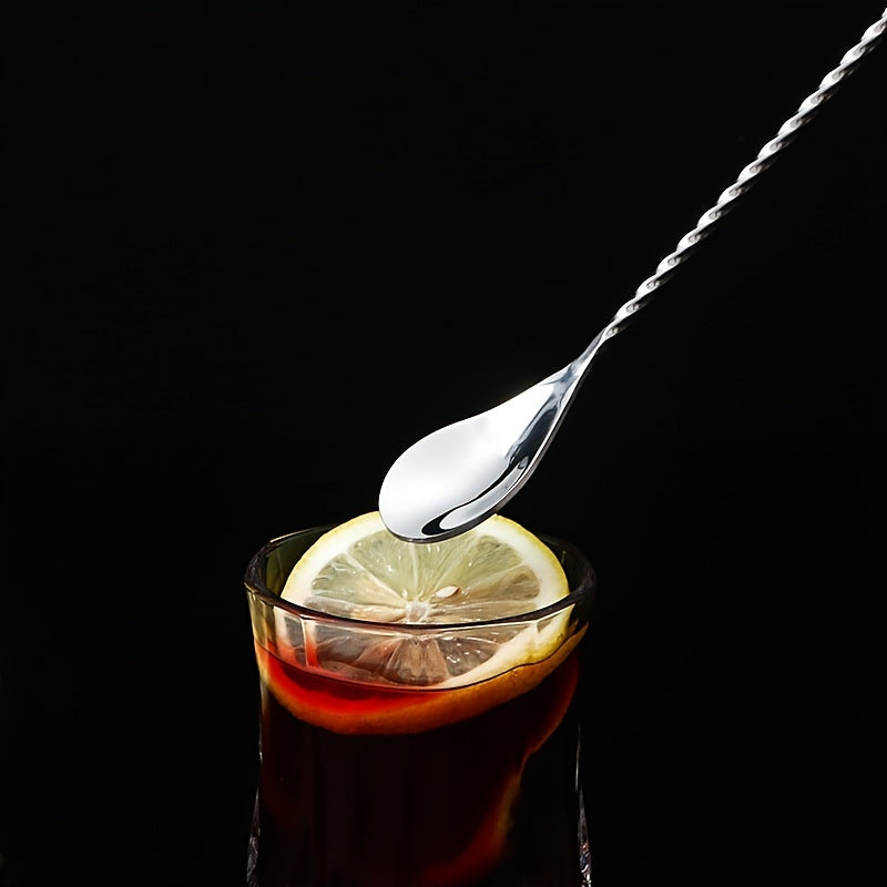 Stainless Steel Mixing Spoon Spiral Bar Cocktail Spoon