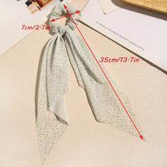 4pcs Vintage Floral Elastic Hair Ties