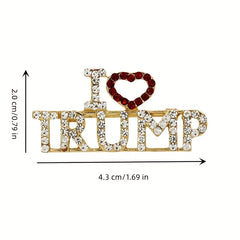 Rhinestone Letter Brooch Pin Casual Party Jewelry