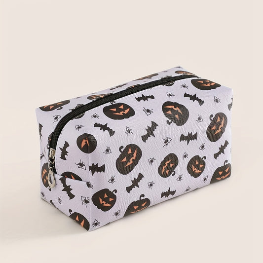 Halloween Pumpkin Bat Spider Pattern Makeup Bag