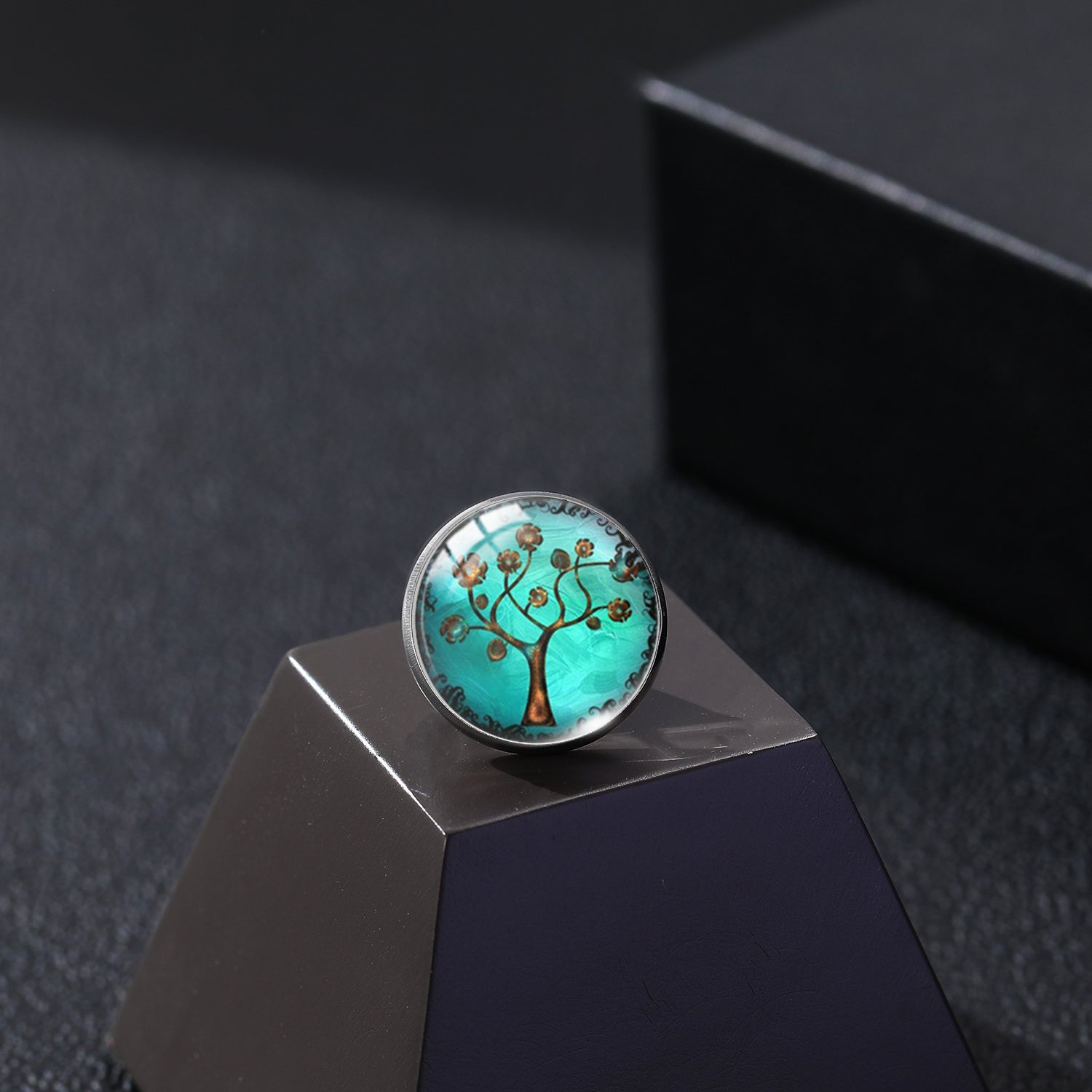 Crystal Glass Tree Of Life Shirt Button Keepsake
