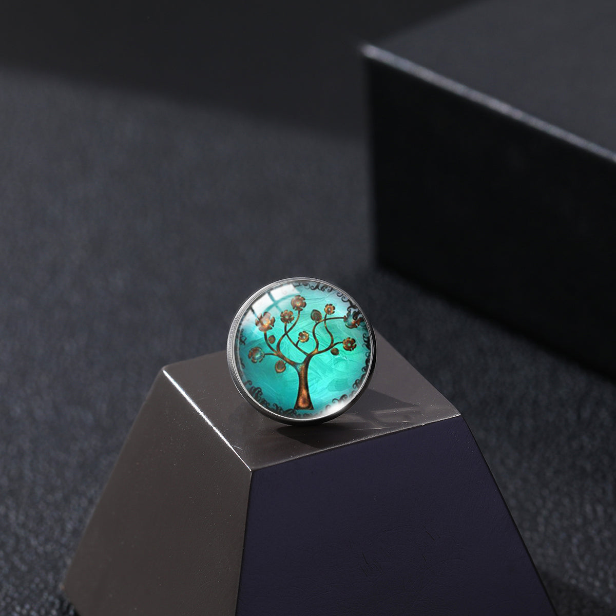 Crystal Glass Tree Of Life Shirt Button Keepsake