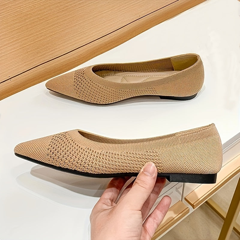 Women's Breathable Pointed Toe Flat Walking Shoes