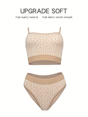 Geometric Pattern Bra & Panties Set