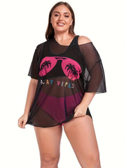  Racer Back Tank Bra & Panty Bikini Set with Cover Up Swimsu