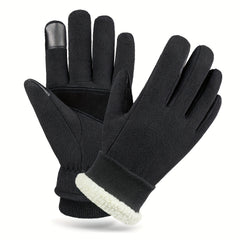 Thick Fleece Lining Touch Screen Gloves Winter Warm Outdoor Cycling Gloves