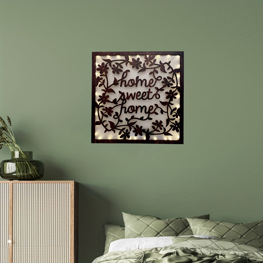 Wooden Flower Series LED Hanging Wall Night Light Lamp