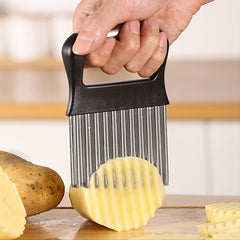1pc Crinkle Cutter Wavy Chopper Stainless Steel Safe Kitchen Tools Shell Slicer