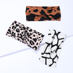 3pcs Boho Hair Bands Animal Pattern Sweatband for Women