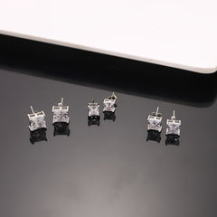 Square Golden Men's Earrings