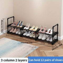 3 Row Shoe Rack Space Saving Easy Assembly