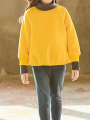 Girls Turtleneck Hoodie Sweatshirt Pullover