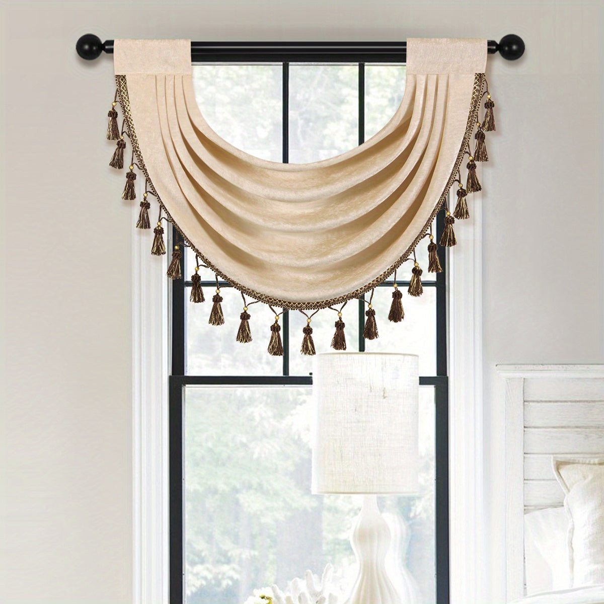 Chenille Tassel Window Mantle European Wave Curtain
