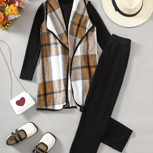 Girls 3pcs Casual Outfit for Spring and Autumn