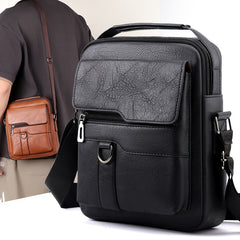 Men's Vintage PU Leather Shoulder Bag Business Satchel