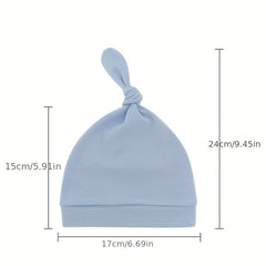 0-3 Months Baby Knotted Hat for Boys and Girls Spring Summer Autumn