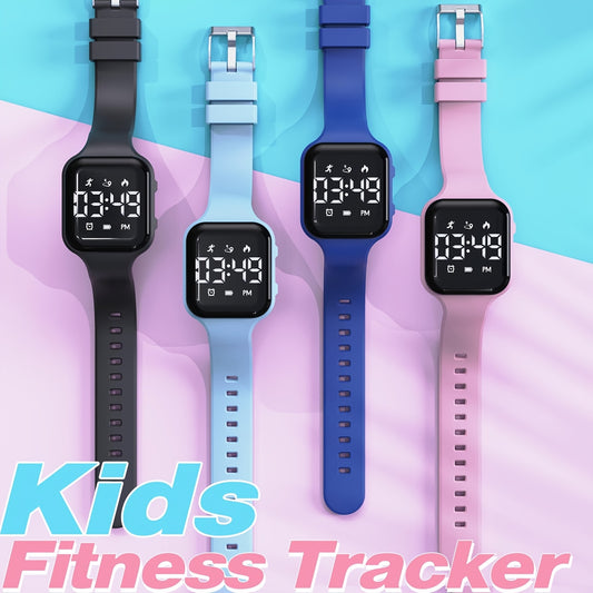 LED Digital Pedometer Tracker Activity Watch for Kids