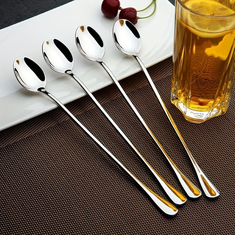 4pcs Stainless Steel Coffee Spoons Personalized Small Mixed Rice Spoons