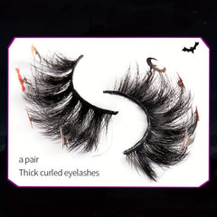 Halloween Style False Eyelashes Faux Mink Lashes Sequin Decorative