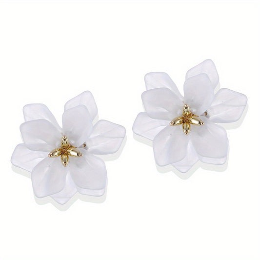 Colorful Flower Dangle Earrings - Gift for Women