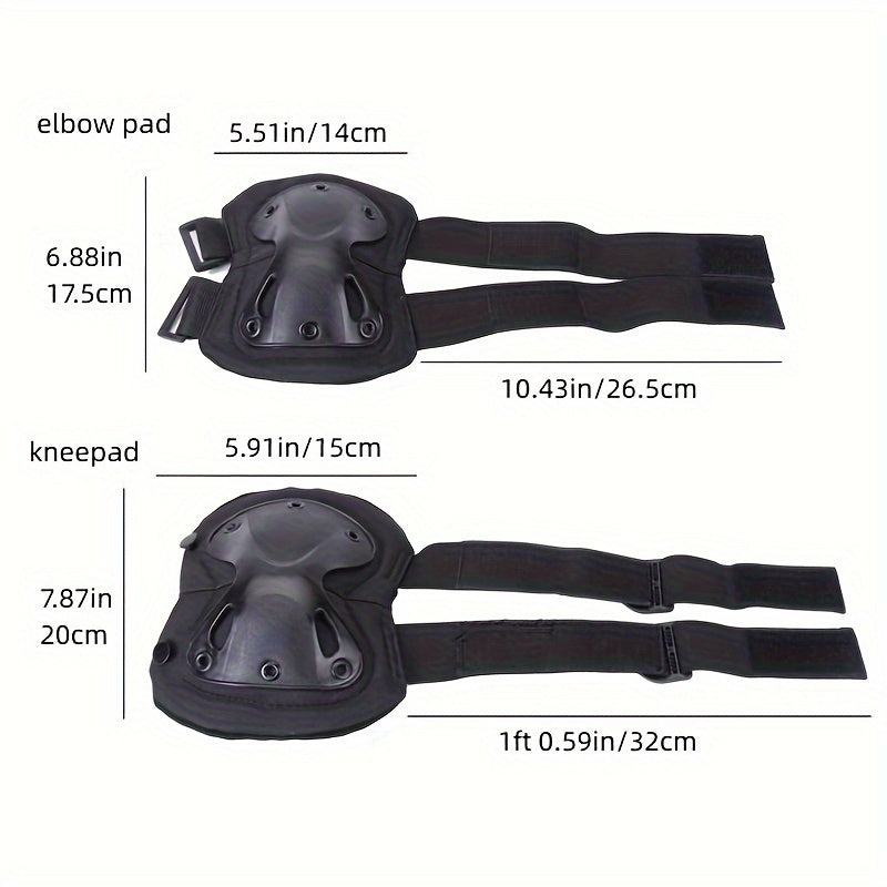 4pcs Knee Elbow Pads Set for Outdoor Activities