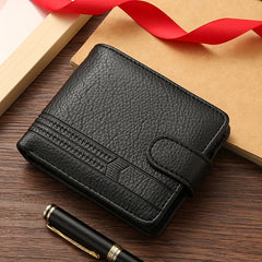 Men's Retro Wallet Short Zipper Buckle Money Clip