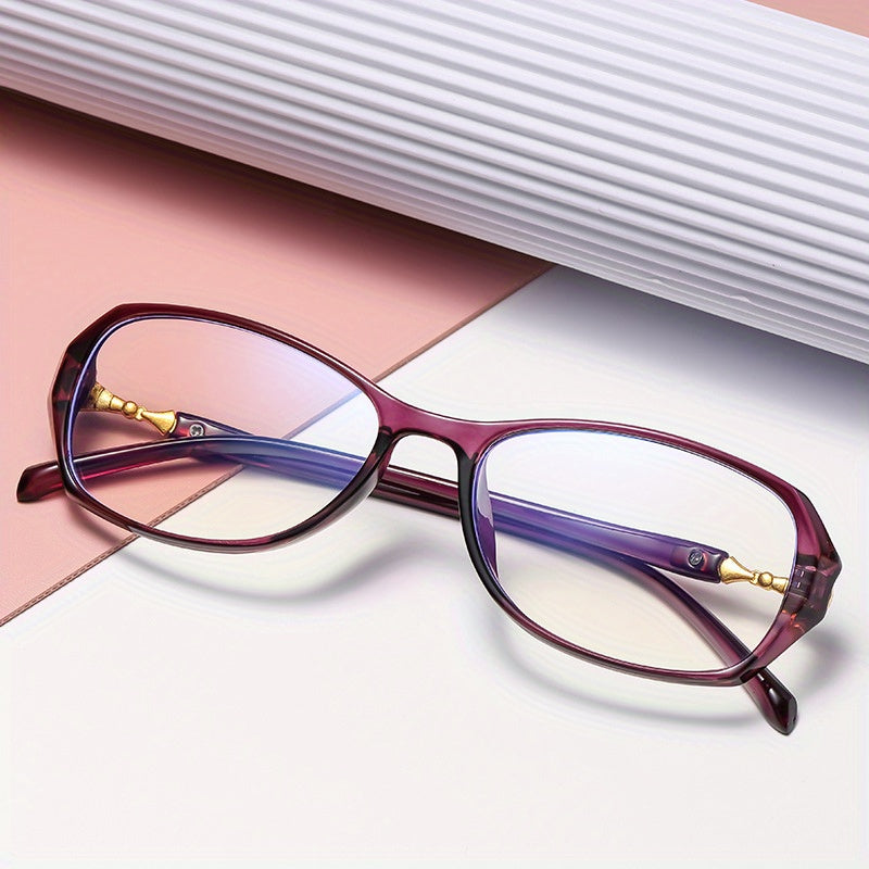 Light Blocking Reading Glasses Ultralight Oval Jelly HD Presbyopic Glasses
