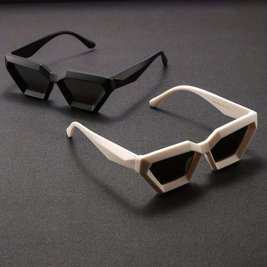 Men's Polygon Frame Couple Sunglasses Futuristic Sense