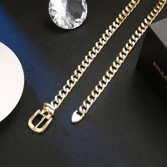 Punk Waist Chain Pin Buckle Metal Belly Chain Hip Hop Girdle