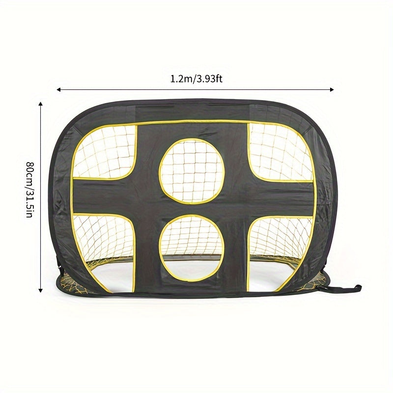 Portable Football Goal Net for Training with Double Holes