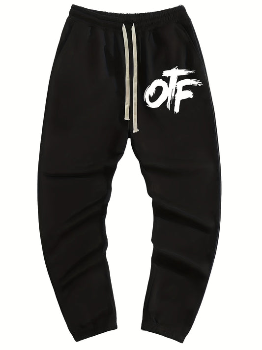 Men's Letter Print Joggers Casual Loose Fit Pants