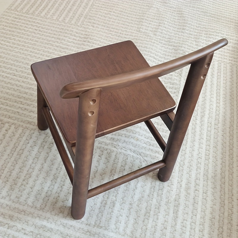 Small Stool With Back Walnut Solid Wood Chair Adult