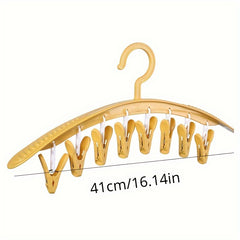 8-Clamp Plastic Hanger for Underwear and Socks