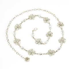 Rhinestone Flower Waist Chain for Women