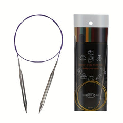 9pcs Circular Knitting Needles 25 5Inch Stainless Steel Knitting Needle