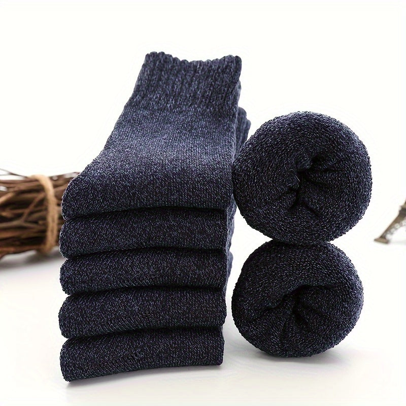 5 Pairs Winter Warm Crew Socks for Men